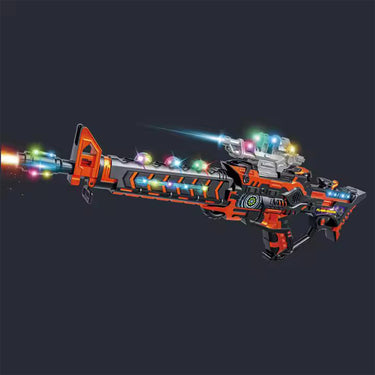 BATTERY OPERATED TOY GUN WITH ELECTRIC FLASH LIGHT